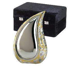 elegante brass teardrop silver gold
